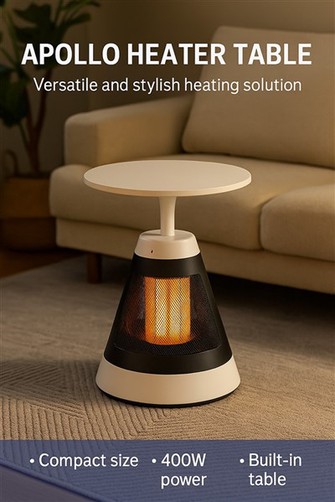 Po Stufa Stufa Cottura Riscaldatore per tè Tavolo riscaldante elettrico Forno sotto il tavolo Riscaldamento Riscaldamento domestico a risparmio energetico su tutti i lati. Stufetta elettrica portatile da interno con termostato e telecomando, timer 12-ora, 5 modalità, riscaldamento rapido e sicuro in ceramica PTC da 1500 W, adatta per uffici, camere da letto, case